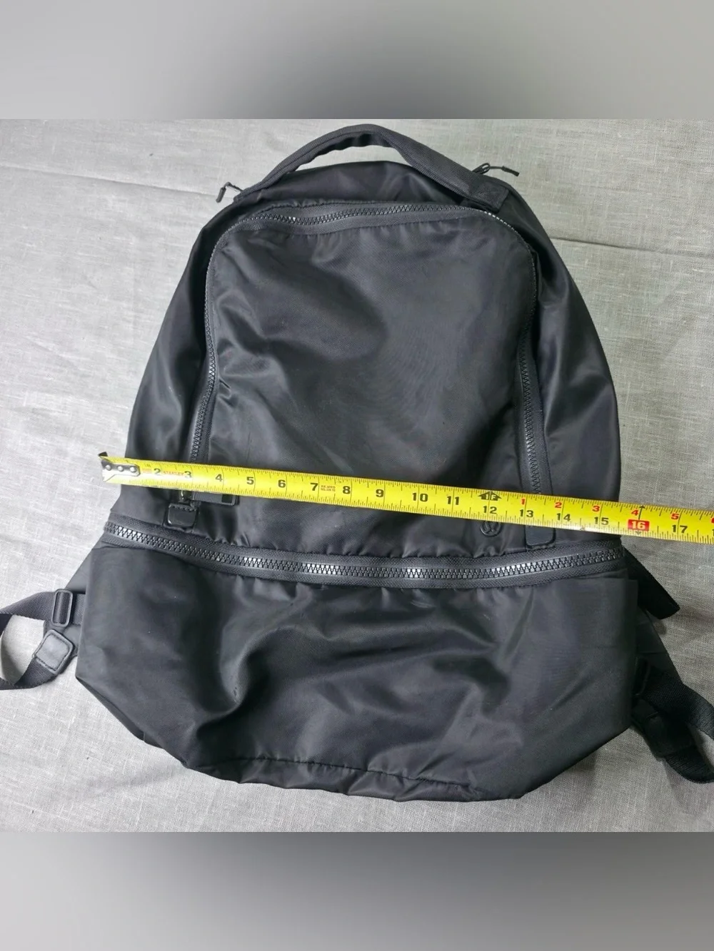Lululemon Daily Multi-Pocket Canvas Backpack Black Laptop Bag EUC